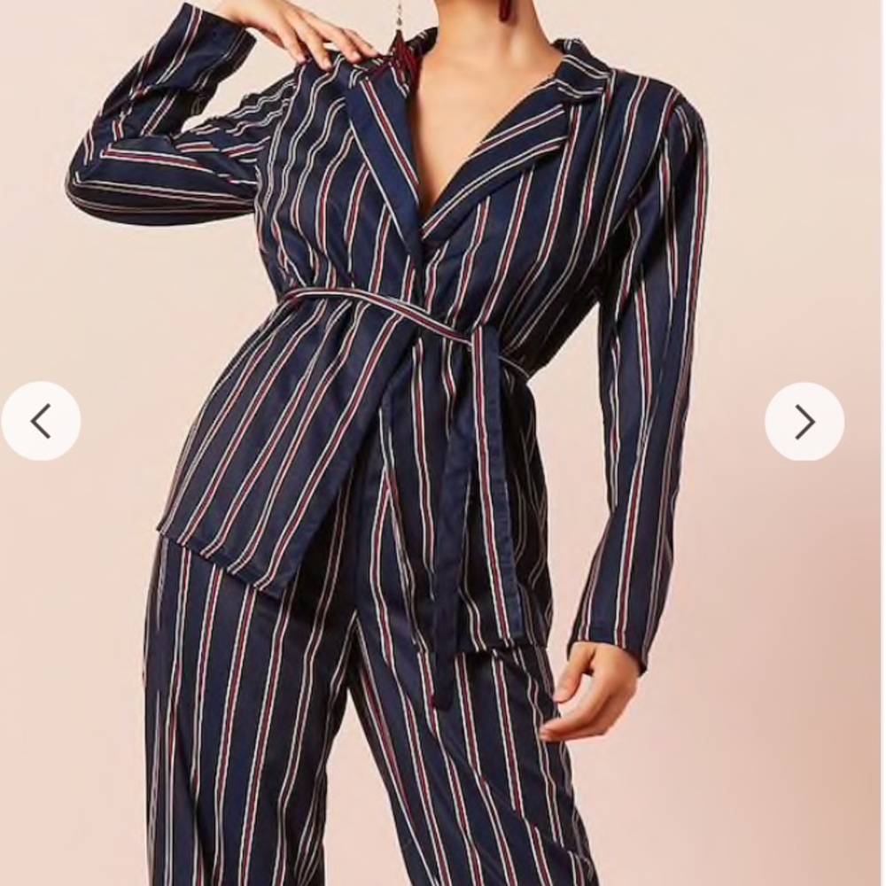 RD & Koko striped blazer and pants set